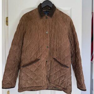 Ralph Lauren Suede Leather Quilted Jacket Size Small-Medium-Large Mint Condition